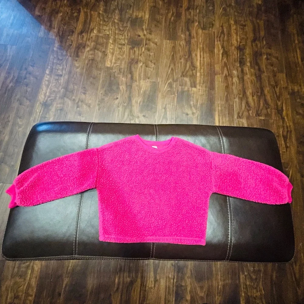 Old Navy Slouchy Sherpa Cropped Pullover for Girls